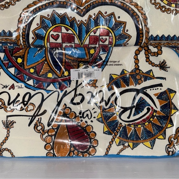 Brighton NWT Limited Edition Believe In Love Heart Canvas Tote Bag Retail $150 - Picture 7 of 11